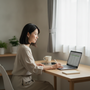 わたくしの在宅副業、その給与明細と時給の内訳を少しだけお見せいたしますね